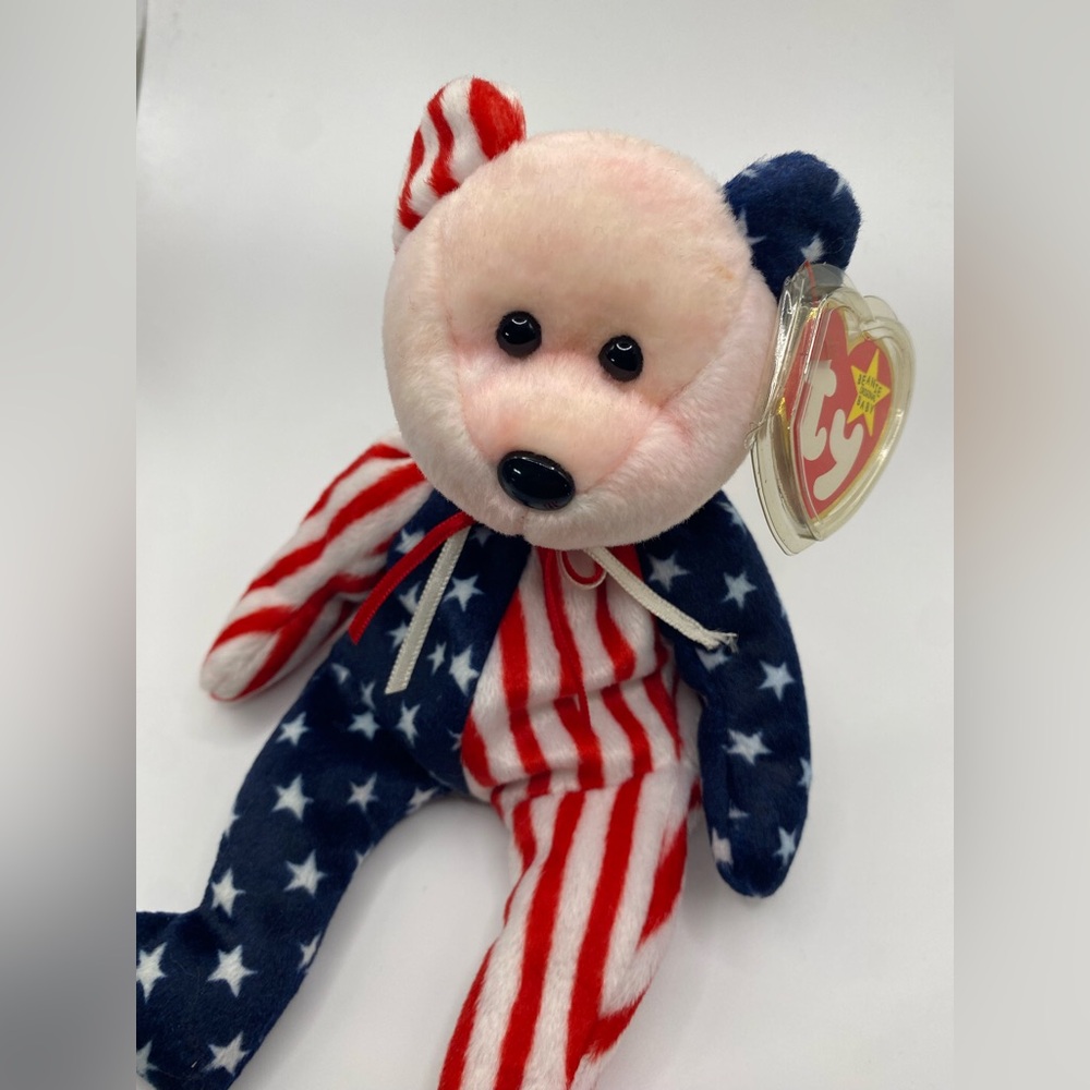 2/$10 Ty Beanie Baby Spangle The Bear Pink Face With Tags